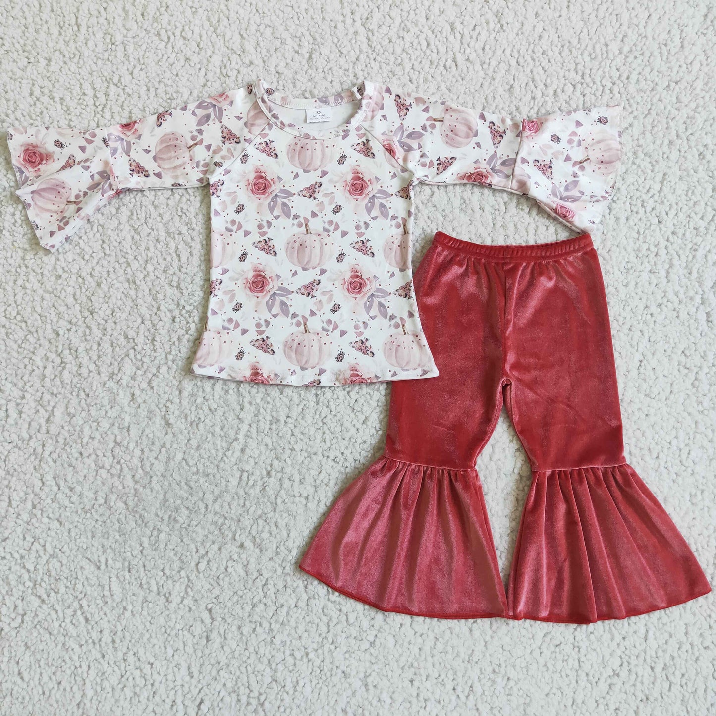 Girls fall pumpkin outfits GLP0040