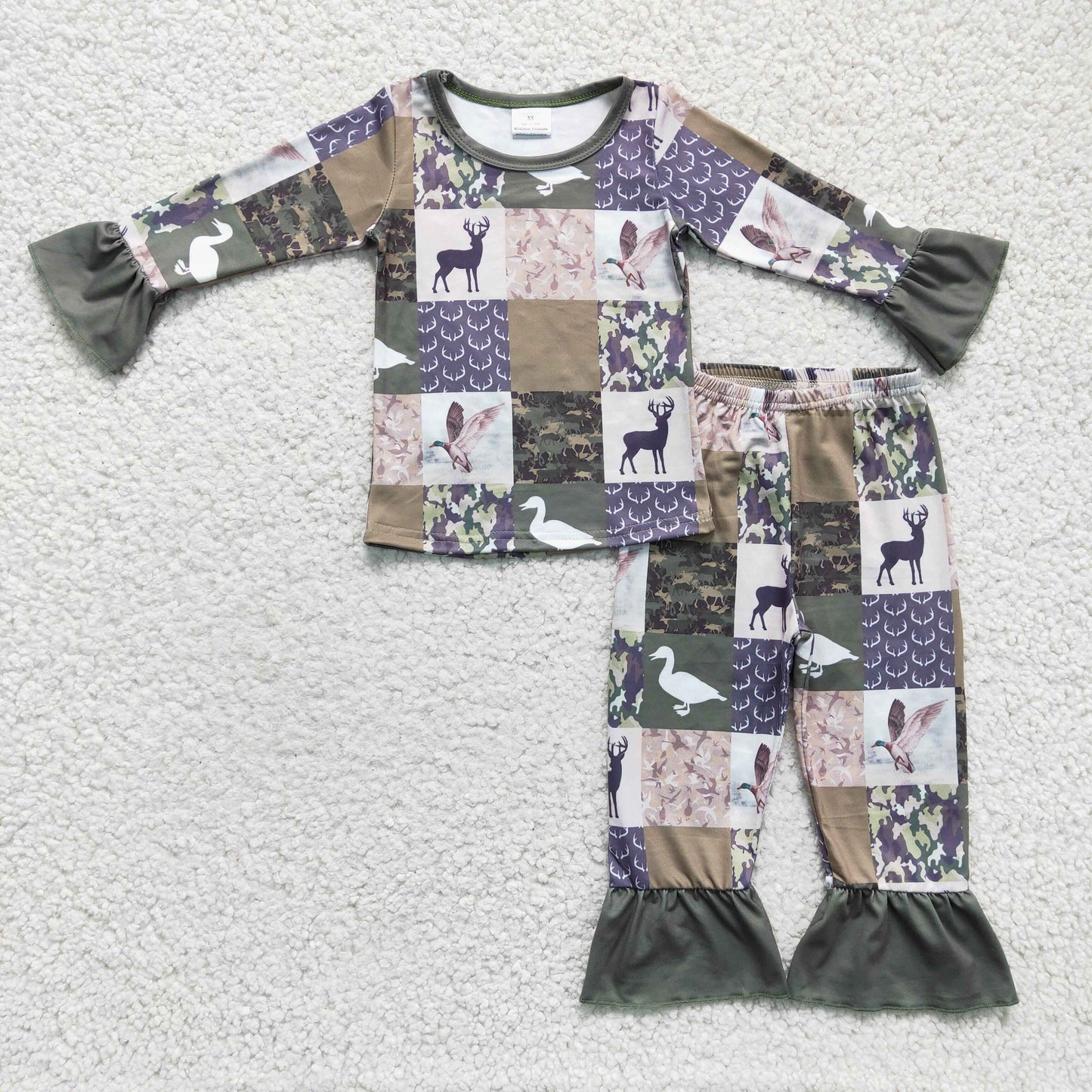 Girls hunting print pajamas GLP0318
