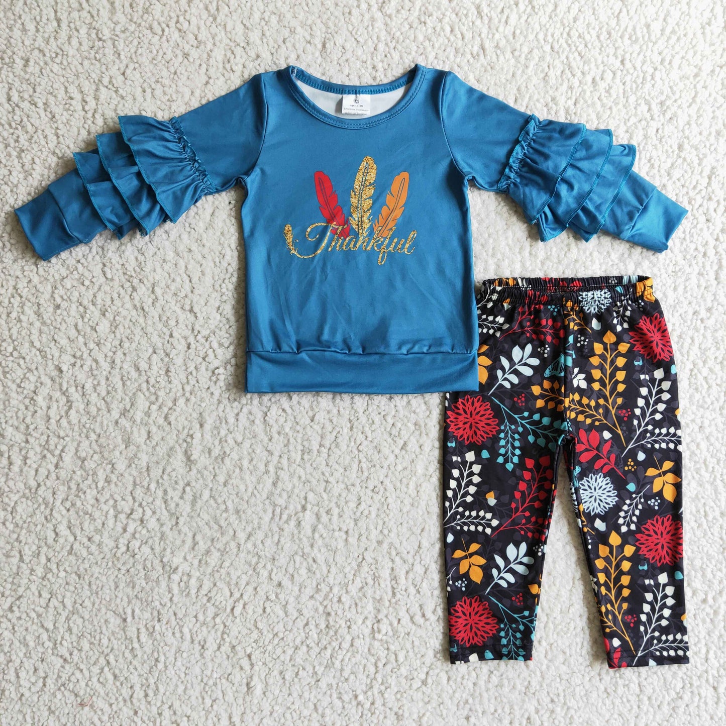 Girls Thanksgiving legging pants outfit GLP0325