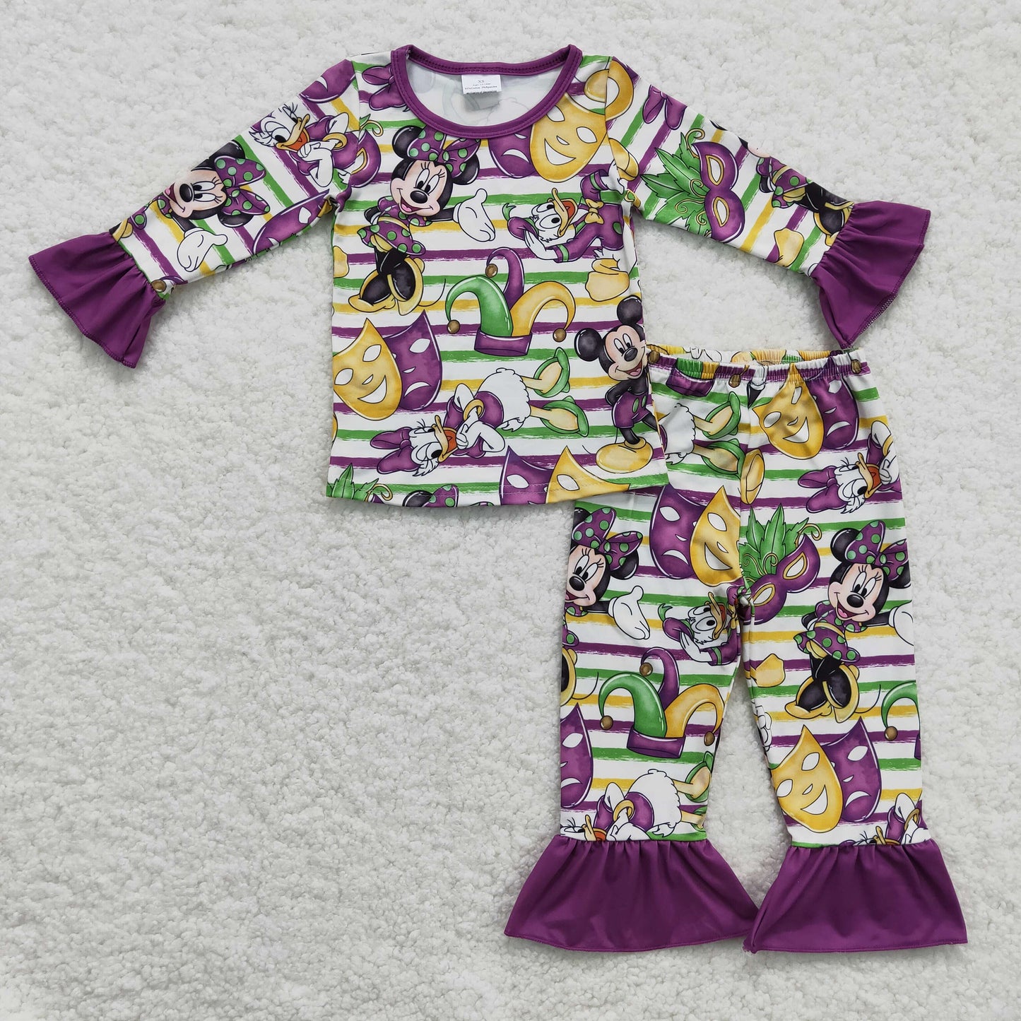 Girls Mardi Gras design pajama set GLP0344