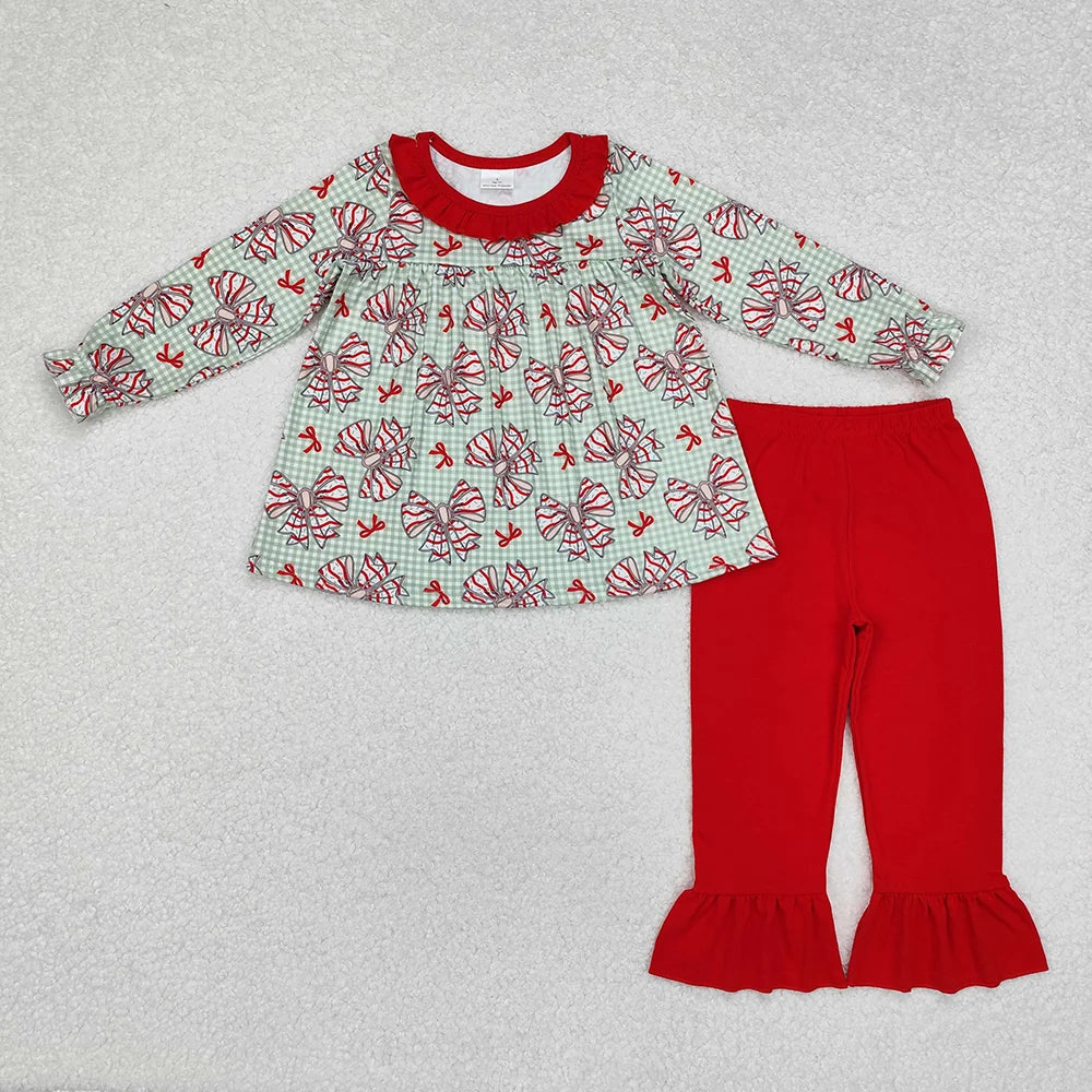 Baby Girls Christmas Cake Tunic Ruffle Pants Outfit