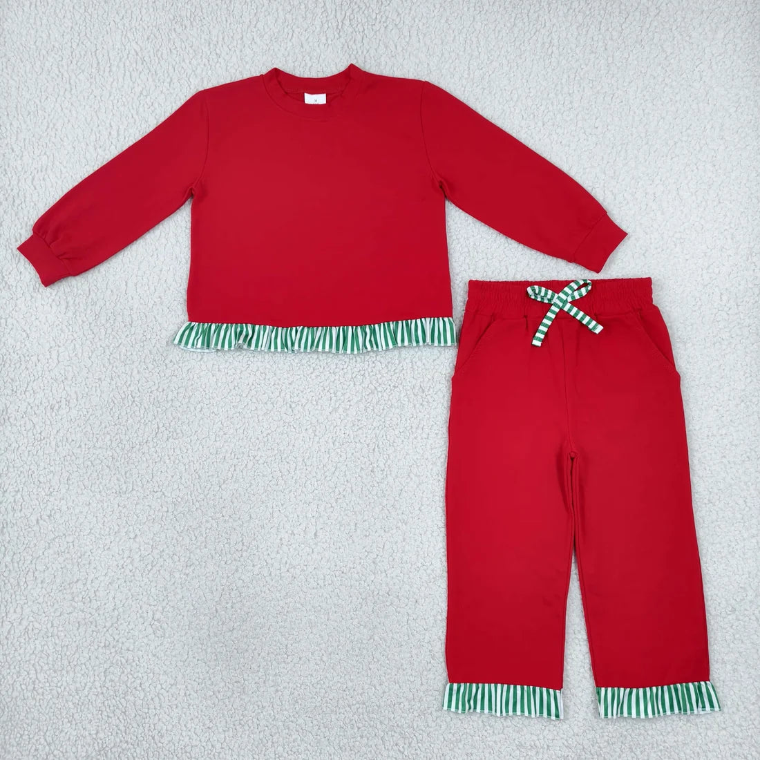 Sibling Kids Girls Long Sleeve Top Ruffle Pants Outfit