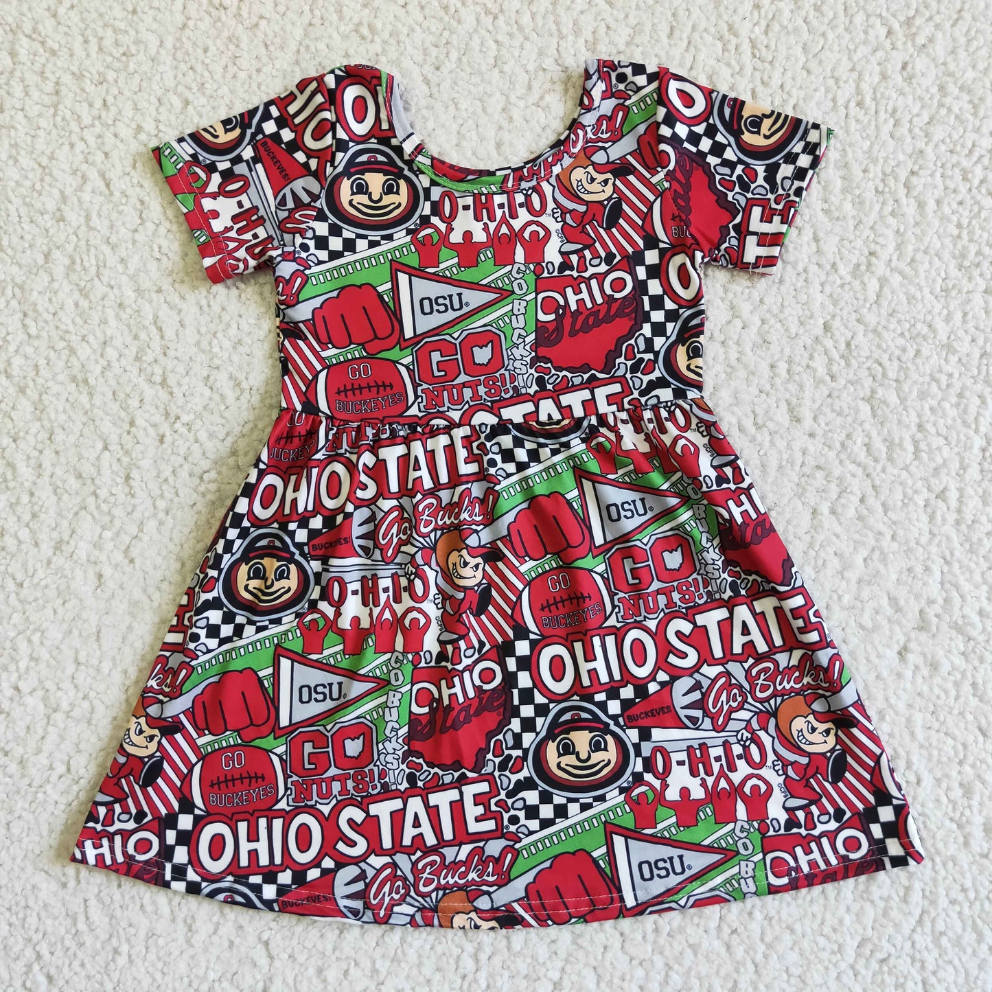 Girls summer knee length dress GSD0113