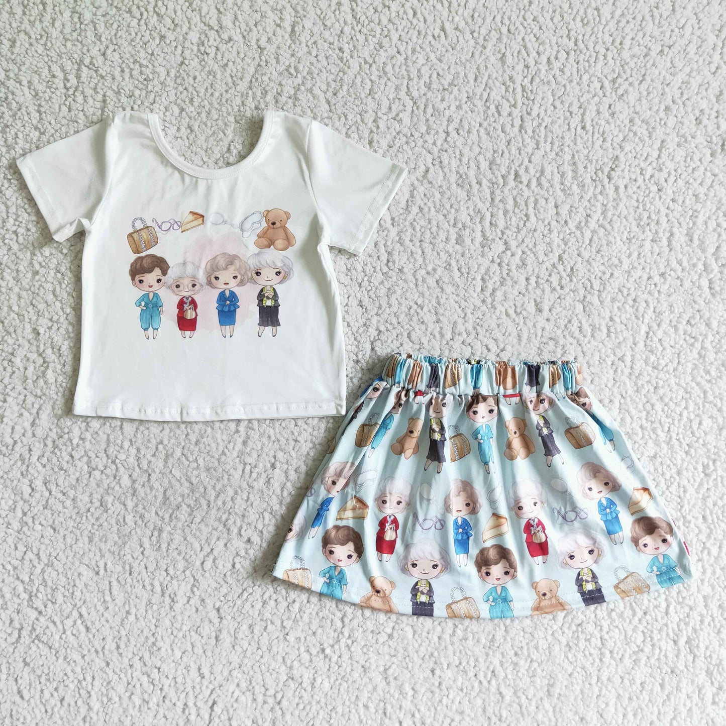 Short sleeve and skirt summer outfits GSD0120