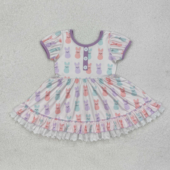 Sibling Baby Girls Toddler Easter Bunny Dresses Clothes Sets