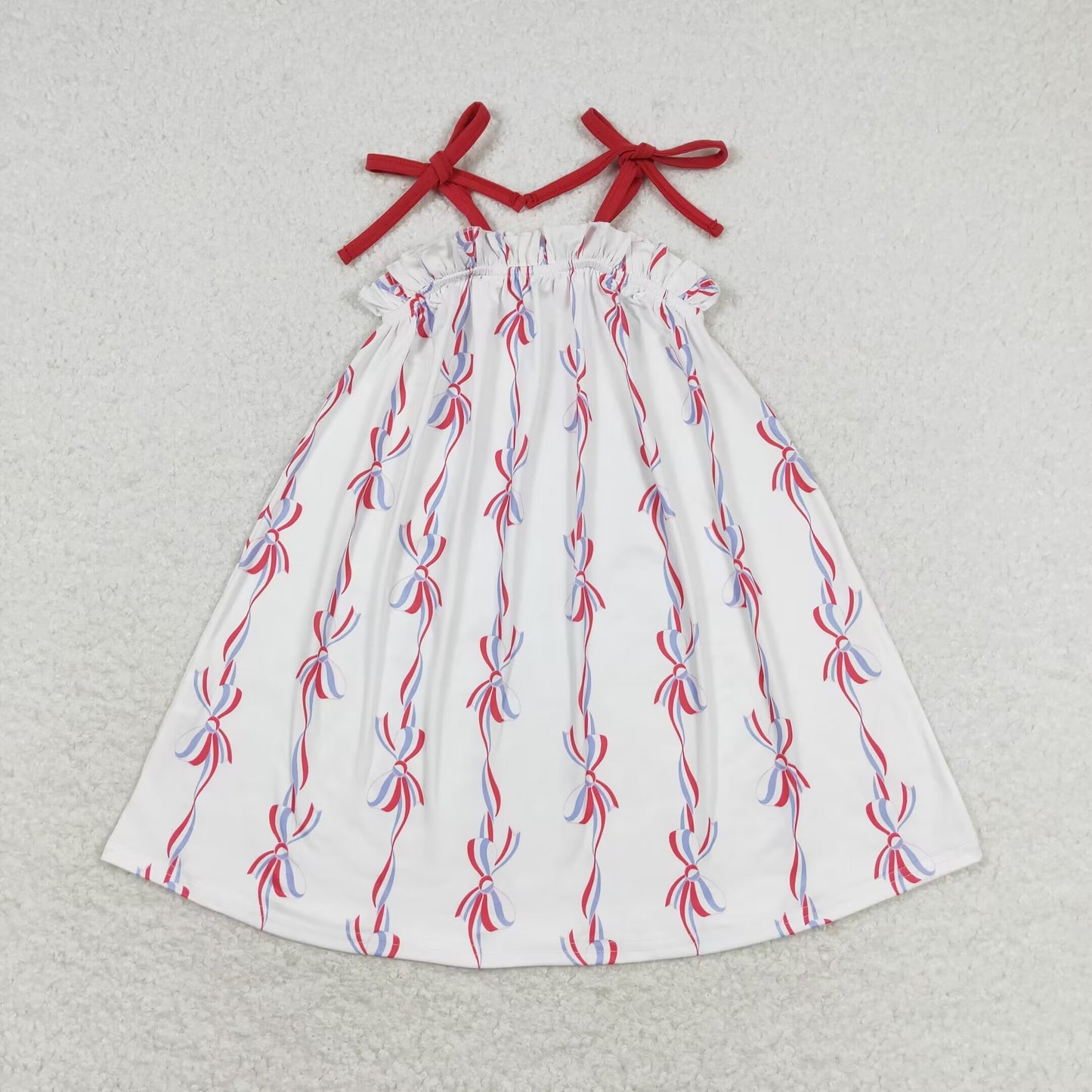 GSD1274 Bows Baby Girls 4th of July Strap Dress