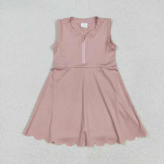 Sibling Baby Girls Yoga Zip Active Wear Skort Knee Length Dresses