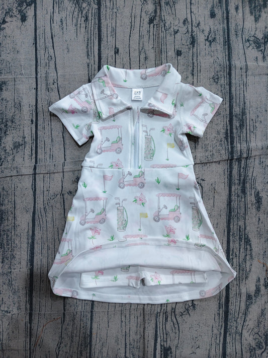 Toddler Girls Golf Flower Print Active Dress Preorder