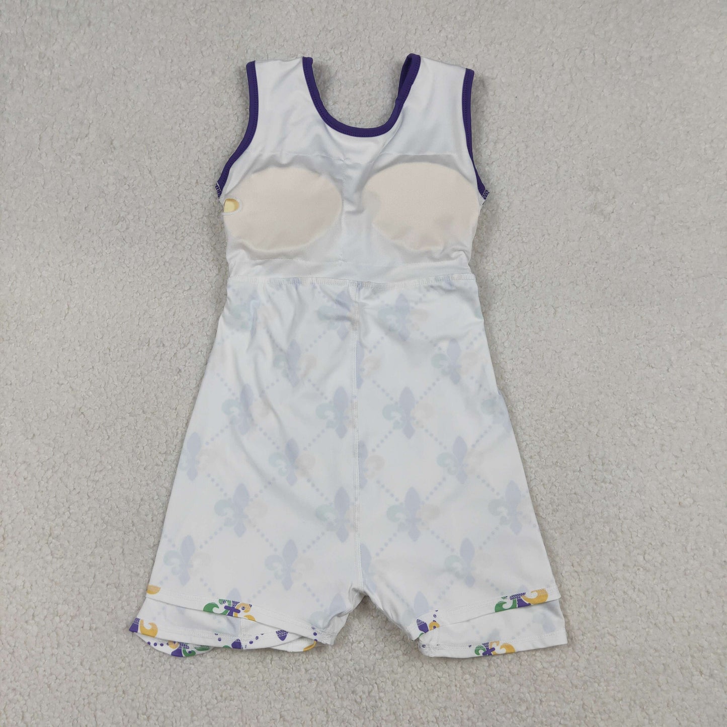 Sibling Baby Girls Sleeveless Mardigras Yoga Active Shorts Knee Length Dresses