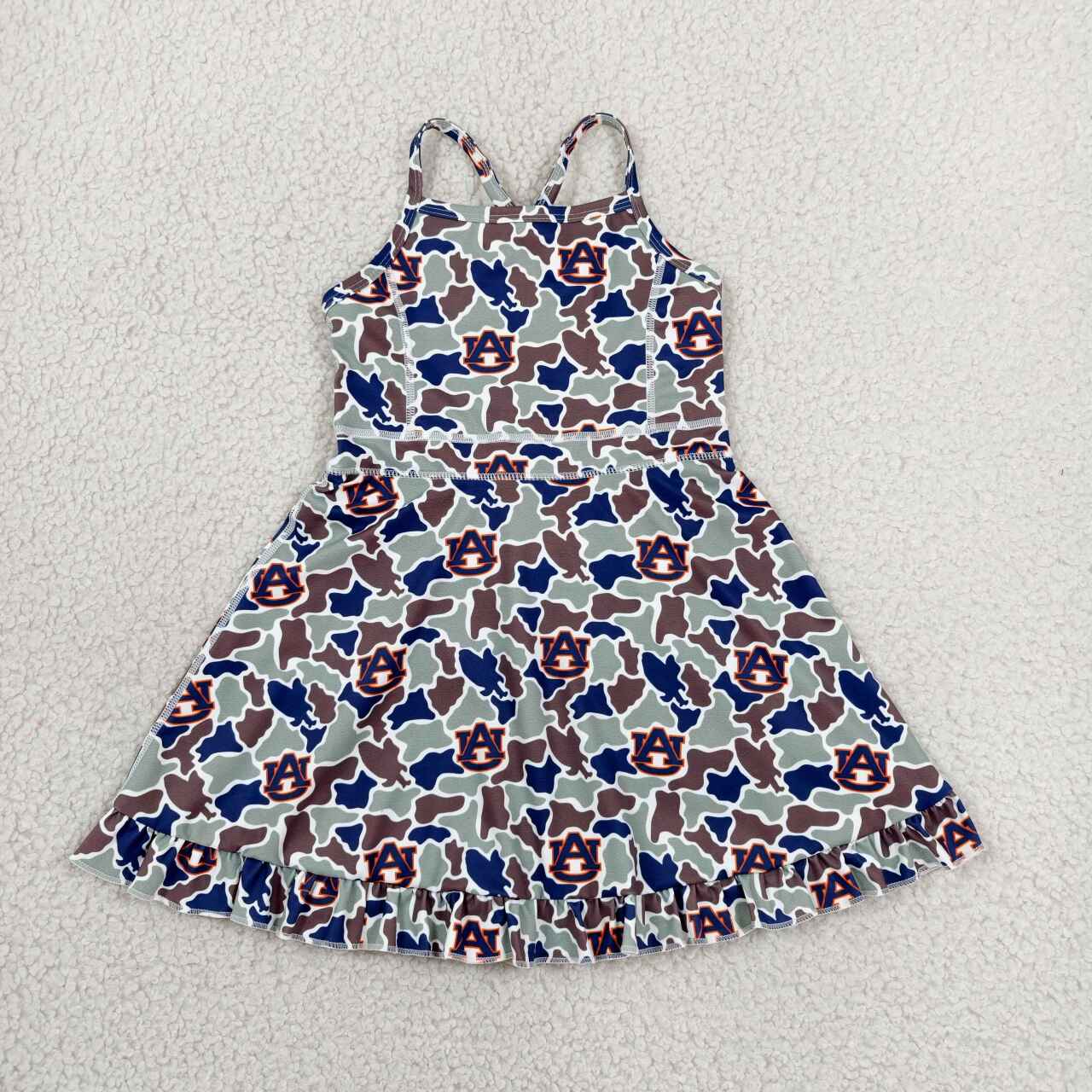 14 Colors Teams Camouflage & Leopard Girls Strap Yoga Dress Sisters Wear