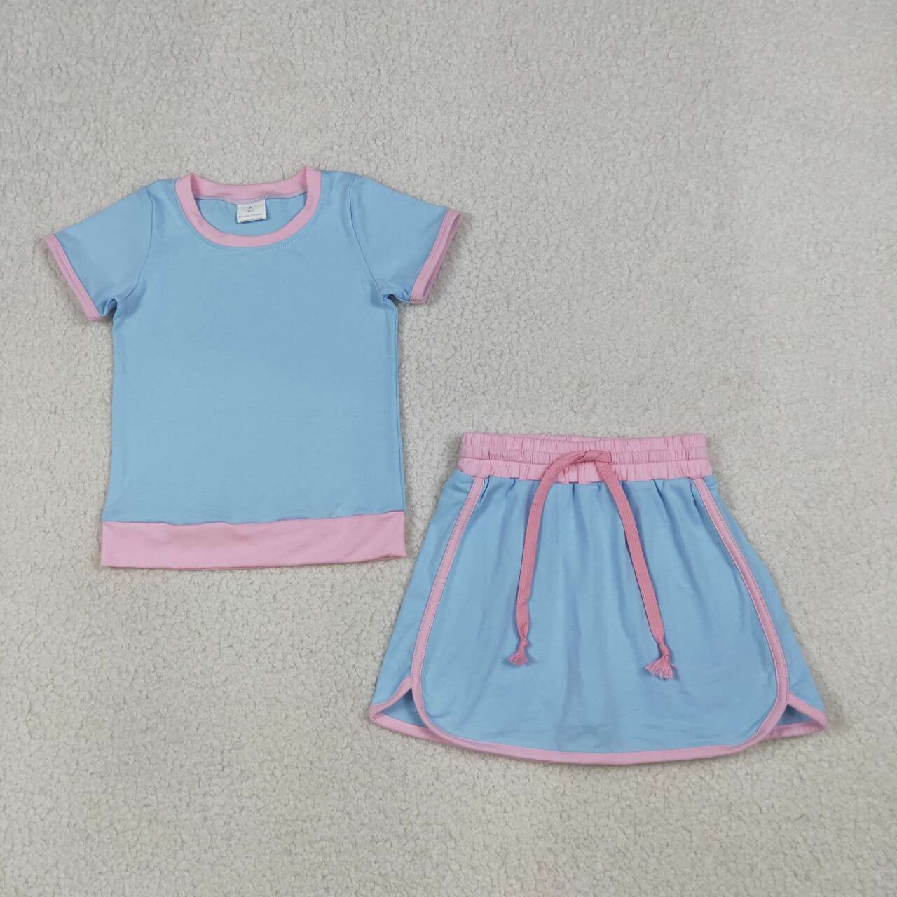 Mother Daughter Matching Tennis Skort Set, Blue Pink Mommy and Me Summer Outfit