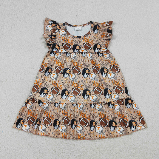 Teams Tennessee VOLS Print Girls Dress & Boys Top Sibling Matching Clothes