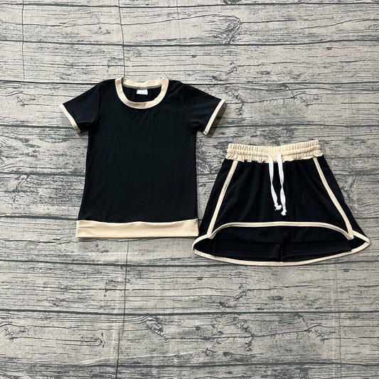 GSD3923 Preorder Back Cotton Skirts Girls Summer Clothes Set