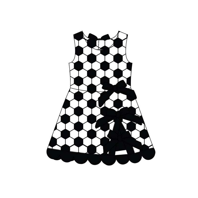 4.11 GSD4102 Preorder Soccer Black Girls Scallop Yoga Dress