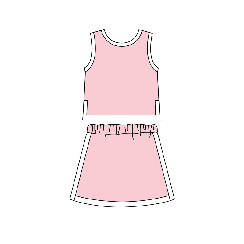 5.6 GSD4186 Pink/White Baby Girls Sports Clothes Set Preorder