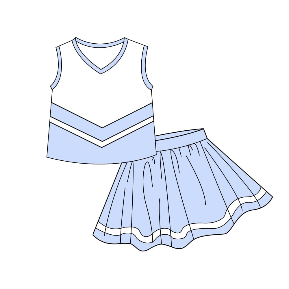 5.7 Preorder Kids Girls Blue Sport Team Active Skort Outfit Preorder