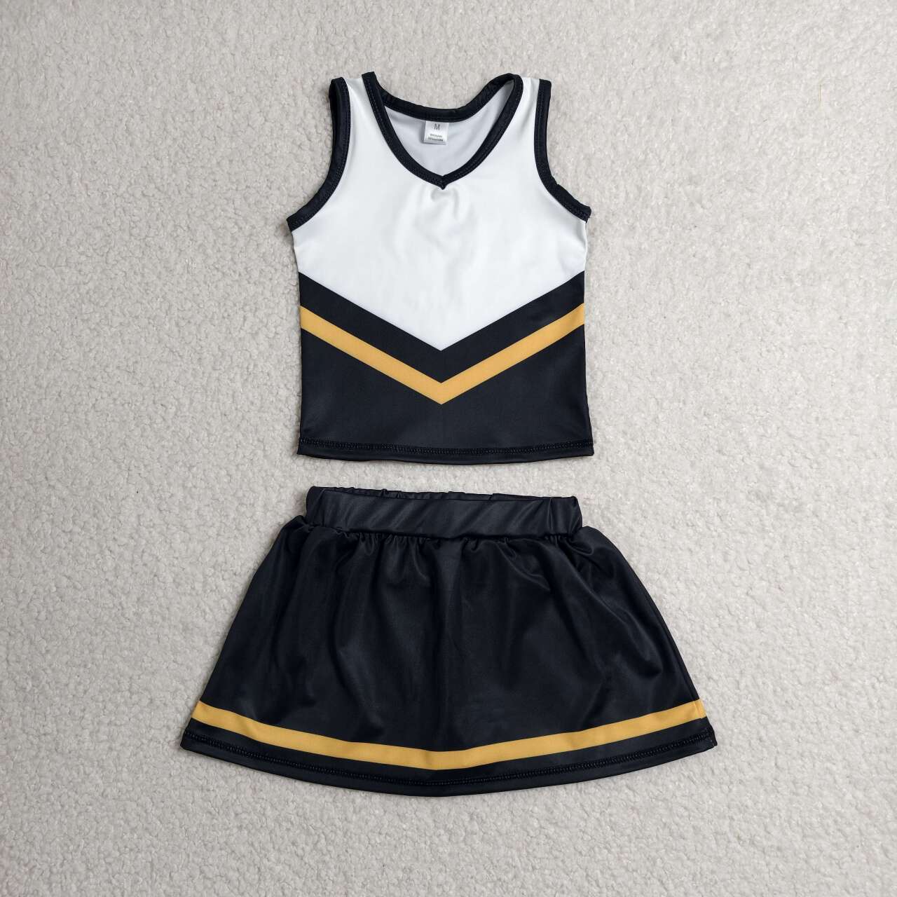 6 Colors Teams Active Vest Top + Skort Girls Clothes Set Sisters Wear Cheer Outfits