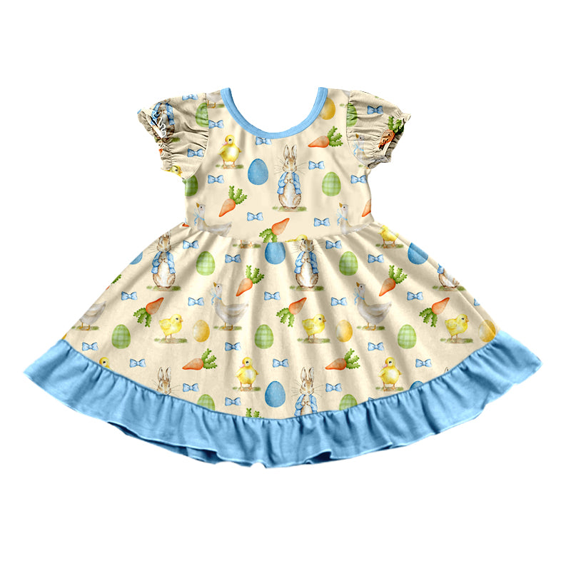 10.3 Preorder GSD4332 Baby Girls Easter Bunny Short Sleeve Dress