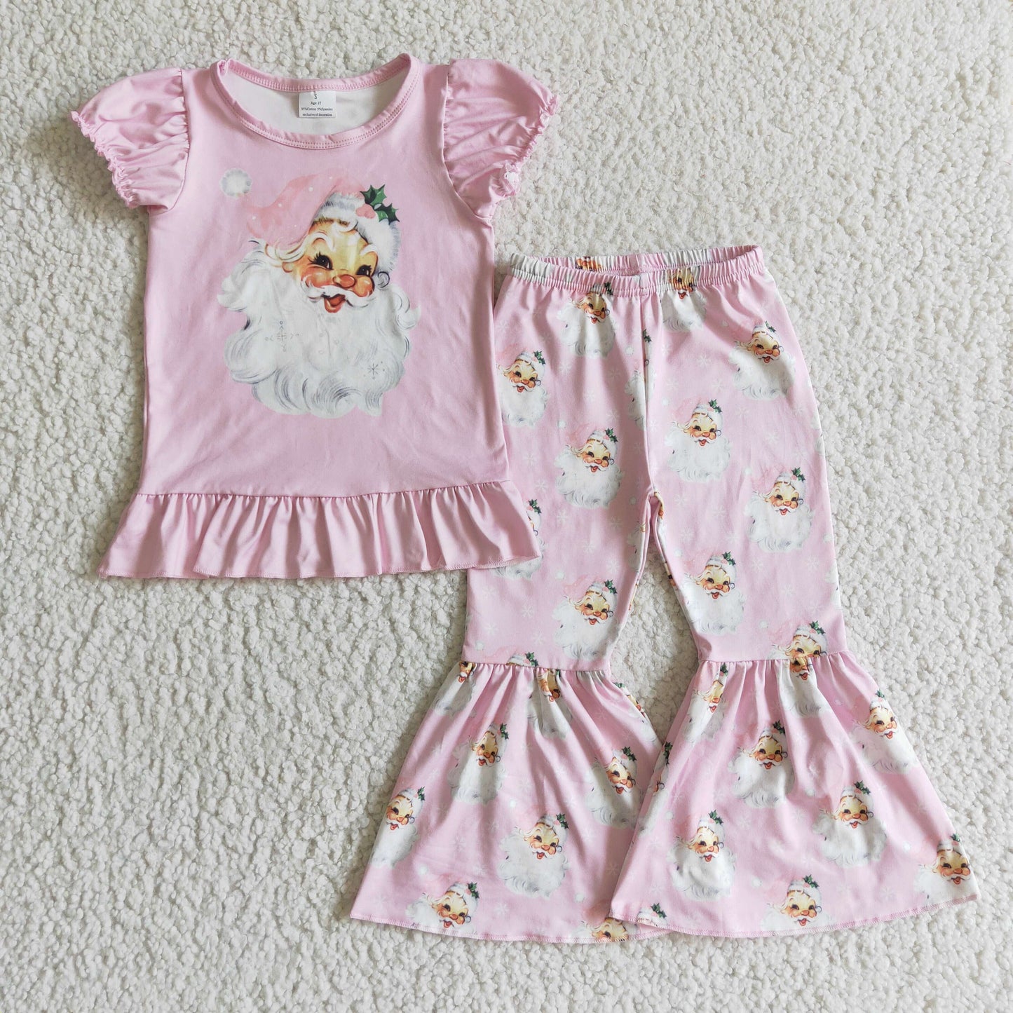 Girls pink Santa Claus Christmas outfits GSPO0202