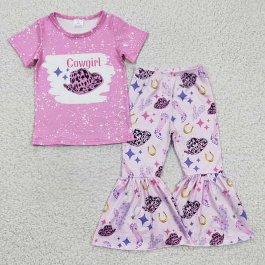 Girls cowgirl western print outfit GSPO0349