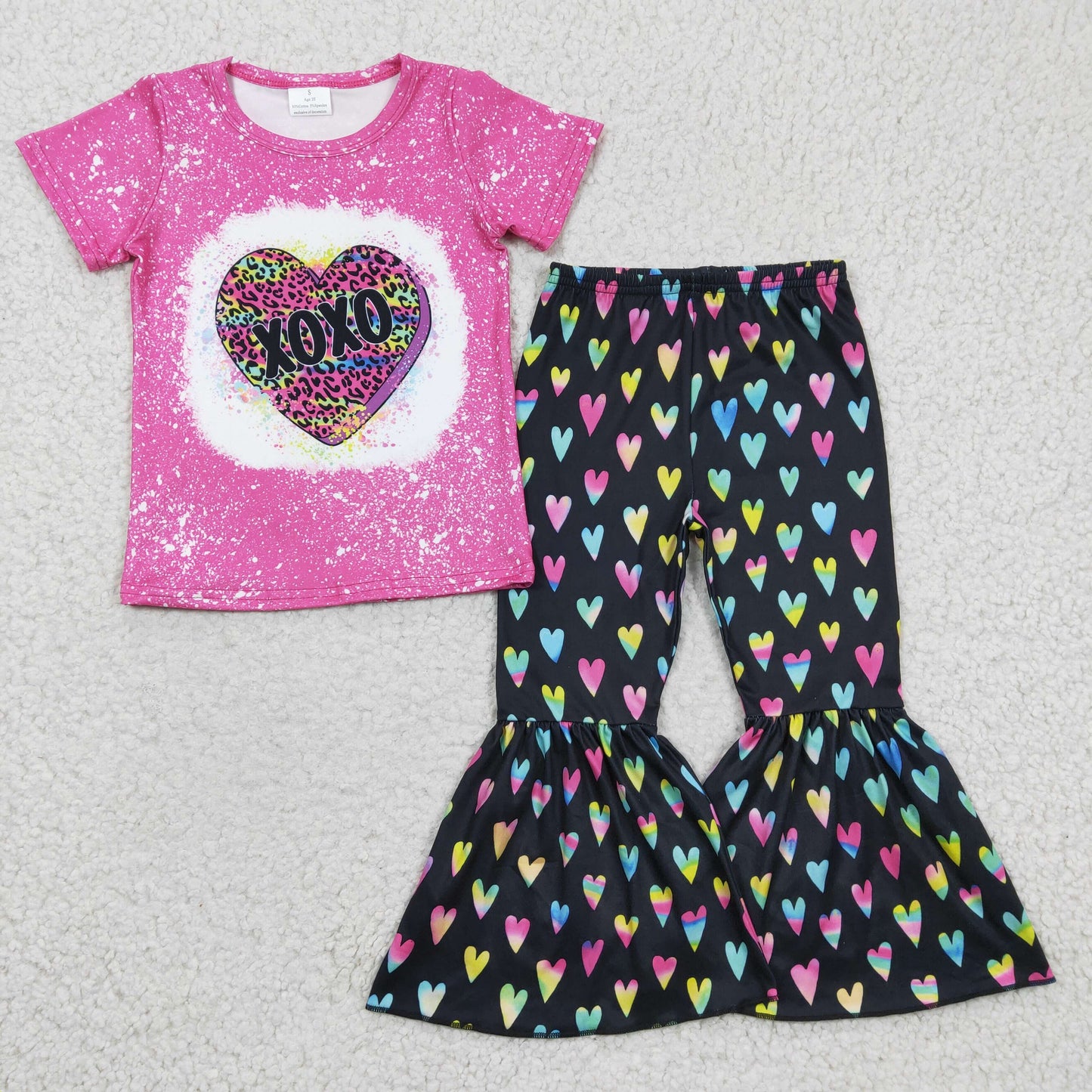 Girls XOXO leopard print Valentine's Day outfit GSPO0379