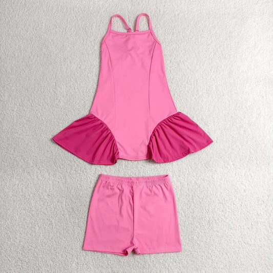 Sibling Baby Girls Strap Dress Shorts Active Outfit