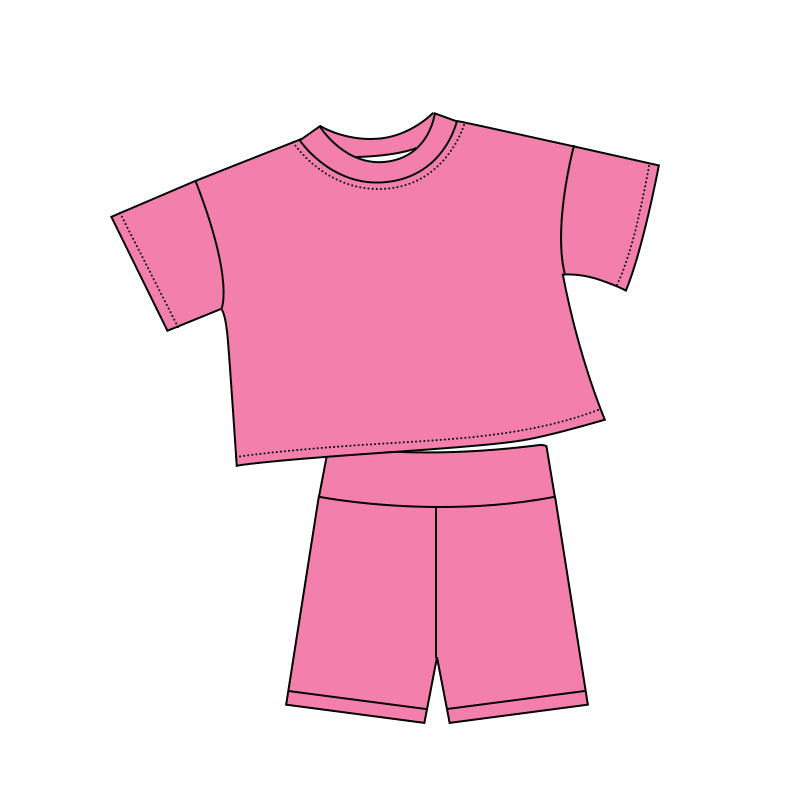 5.6 GSSO3800 Hot Pink Baby Girls Summer Clothes Set Preorder