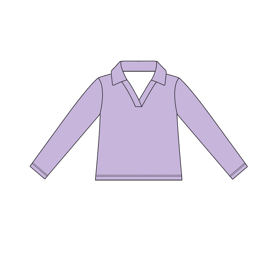 4.15 Kids Girls Violet Active Long Sleeve Pullover Top Preorder