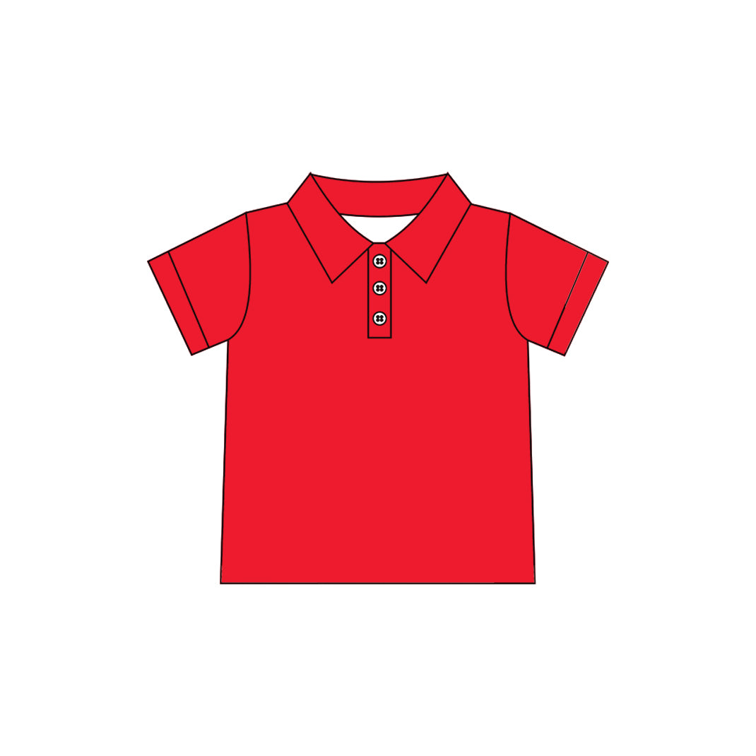 6.29 Preorder GT1726 Kids Girls Red Active Polo Shirt Top