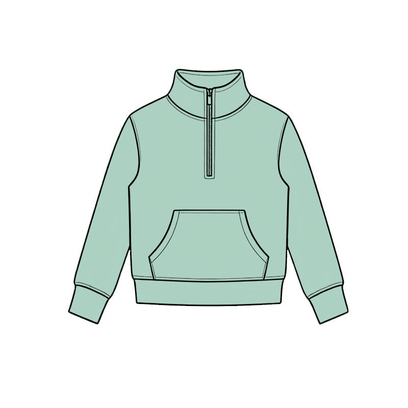 6.30 Preorder Girls Mint Green Green Long Sleeve Pullover Top