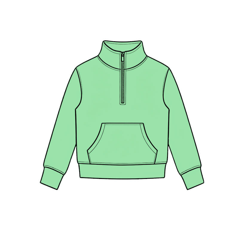 6.30 Preorder Girls Green Green Long Sleeve Pullover Top