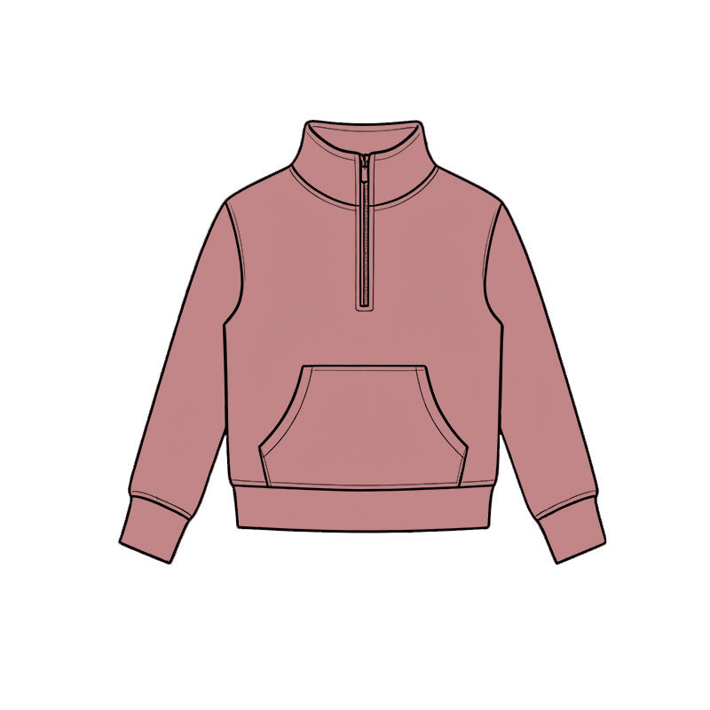 6.30 Preorder Girls Dark Pink Long Sleeve Active Pullvoer Top