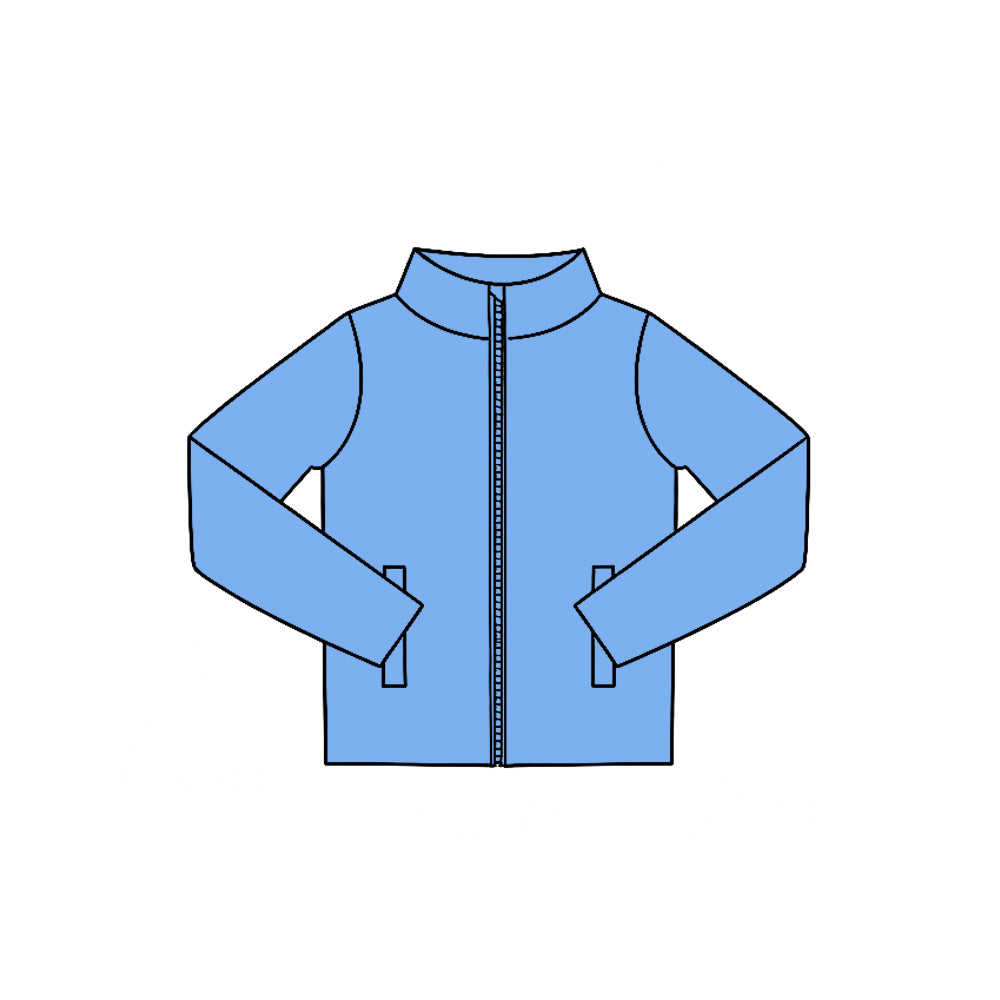 7.29 Preorder Kids Blue Long Sleeve Zipprt Active Pullover Top