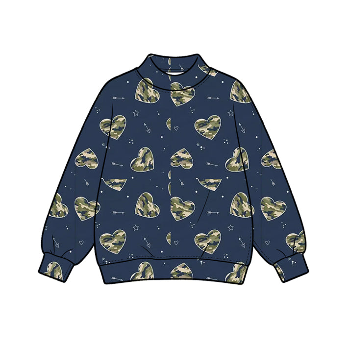 10.17 GT1977 Preorder Kids Boys Camo Heart Long Sleeve Top