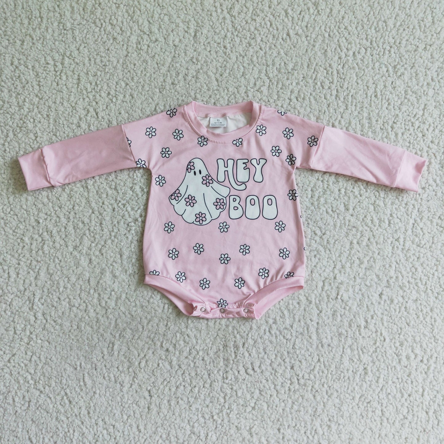 Baby Girls long sleeve Halloween ghost romper LR0054