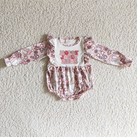 Girls HOLLY JOLLY BABE Christmas romper LR0206