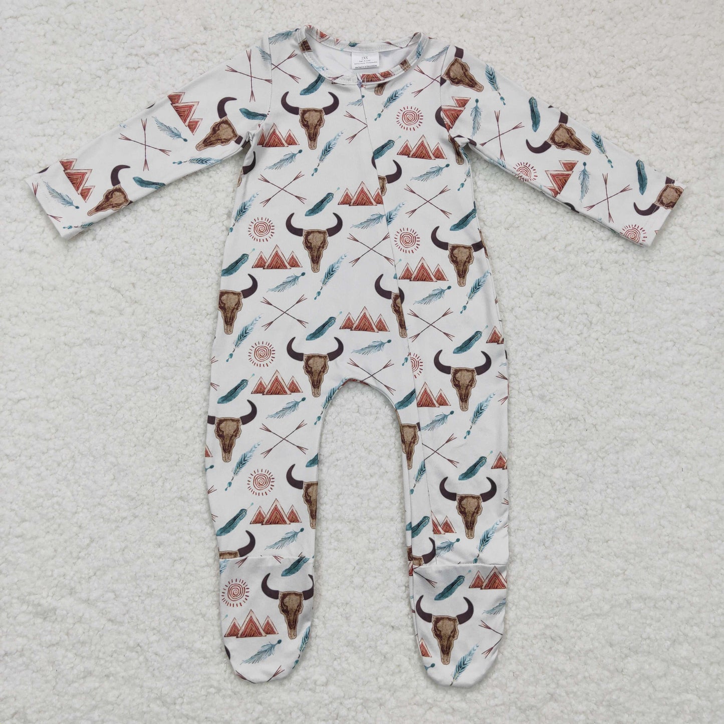 Girls winter FOOTED romper LR0223