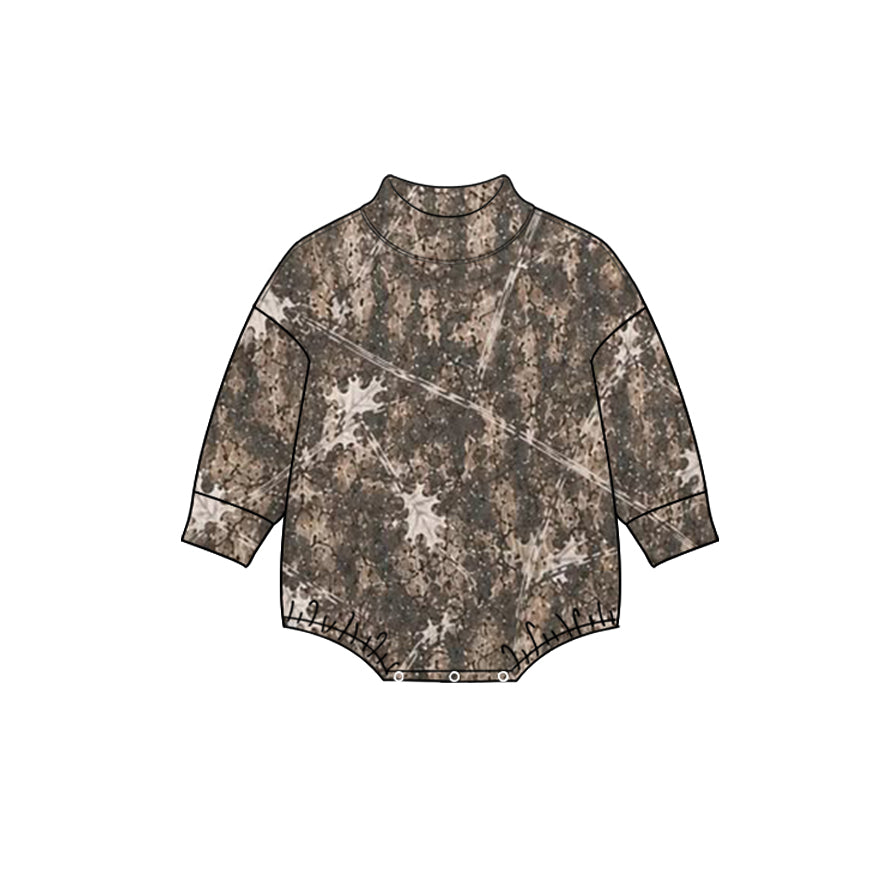 10.12 LR3391 Preorder Baby Camo Leaves Choker Romper