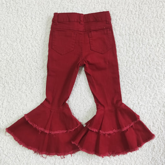 Wine Bell bottom jeans P0004