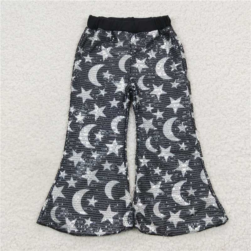 P0245 Stars & Moon Baby Girls Sequins Pants