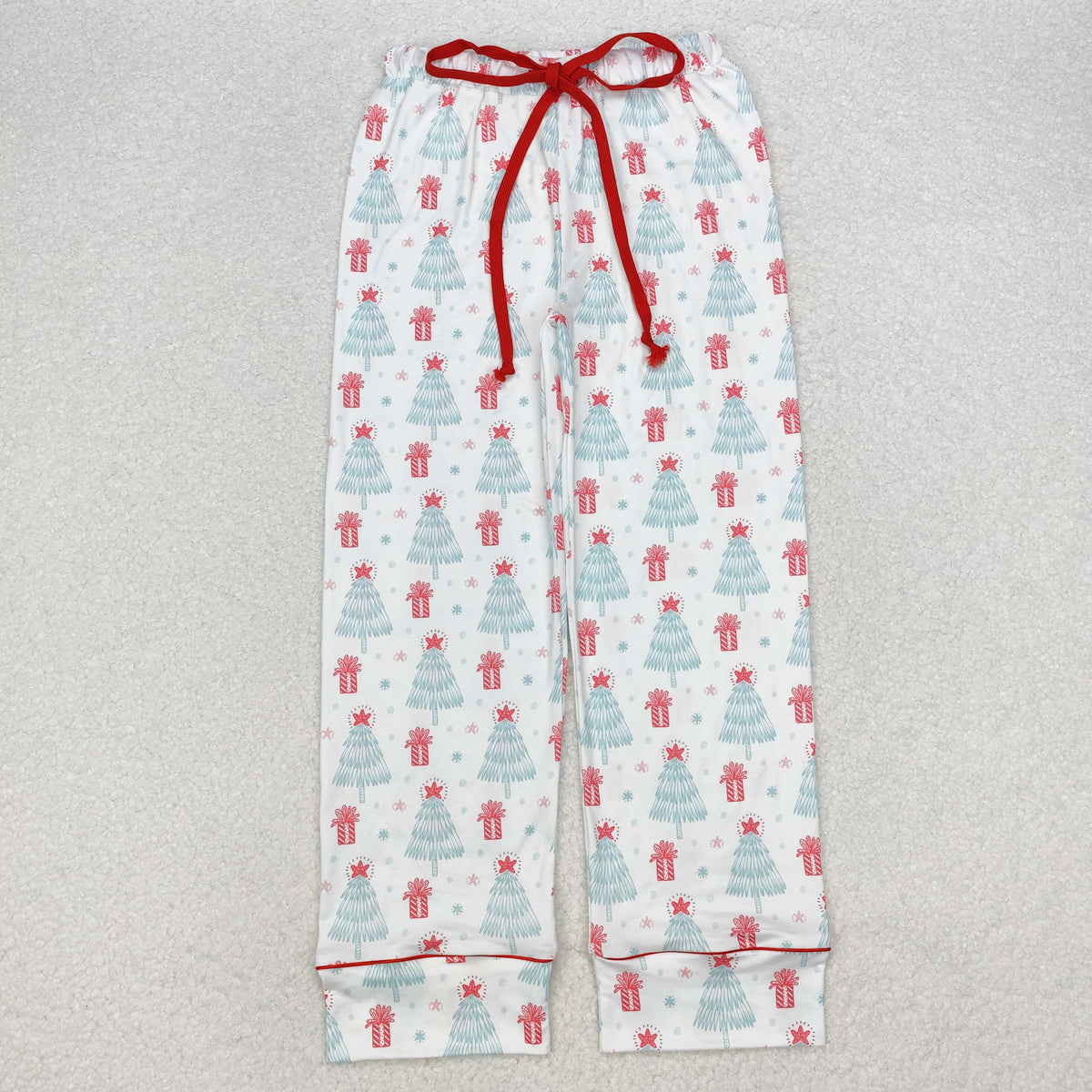 P0614 Adult Tree Stars Print Woman Christmas Bottom Pajamas Pants