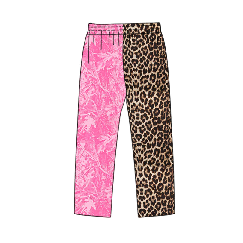 5.1 Kdis Girls Girls Pink Camo x Leopard Print Split Pants Preorder