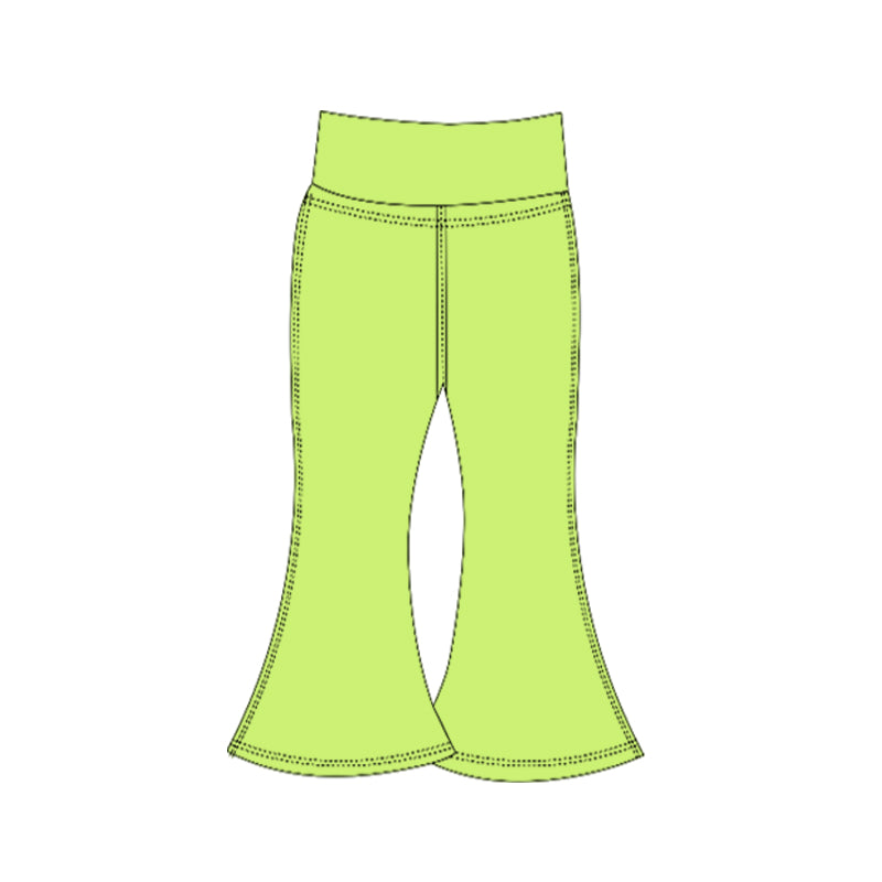 7.29 Preorder Kids Green Active Bell Bottom Pants