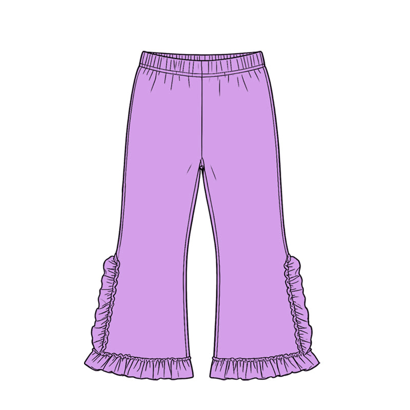 8.19 Preorder Kids Girls Light Purple Ruffle Pants