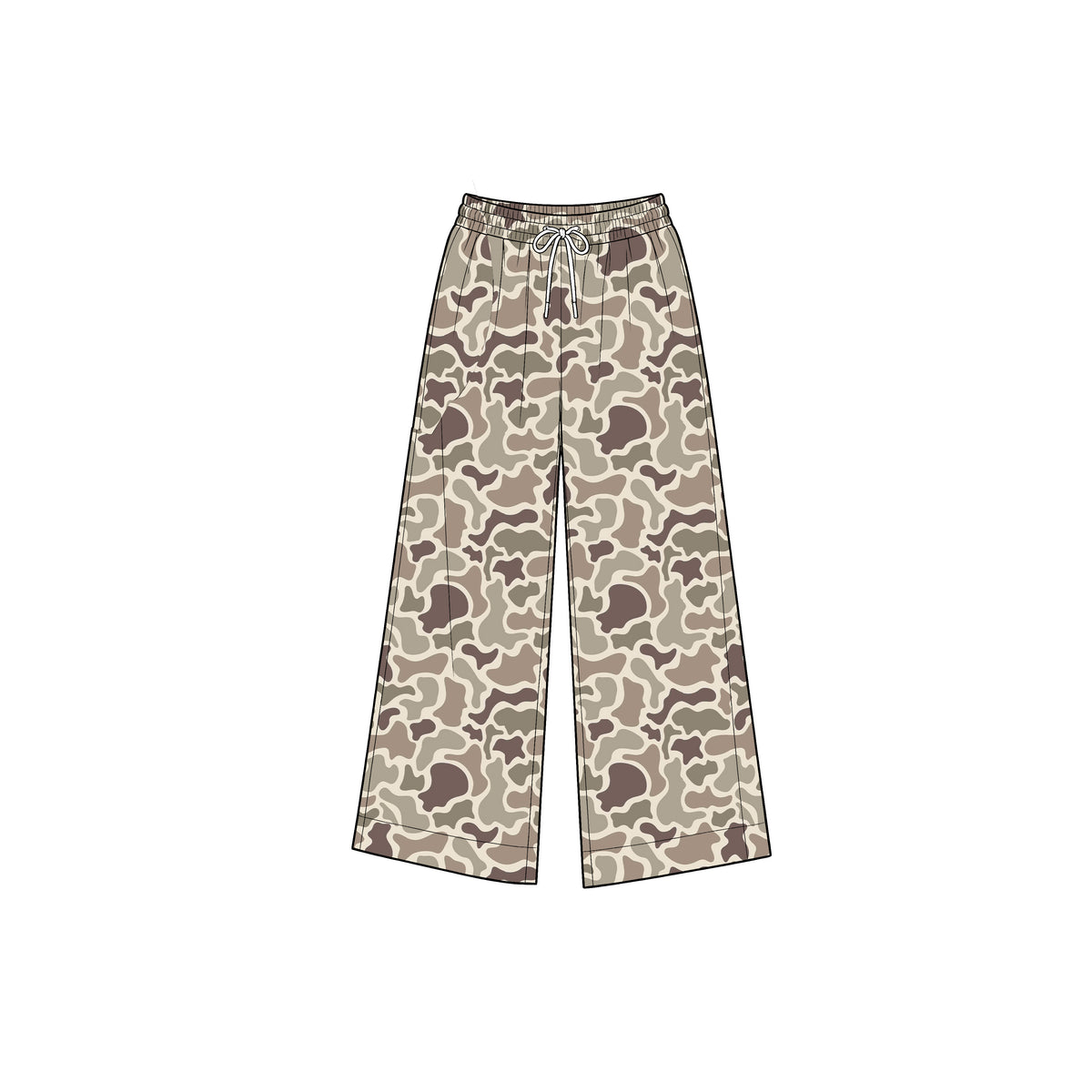 8.31 P1231 Preorder Brown Camo Print Girls Bottom Straight Yoga Pants