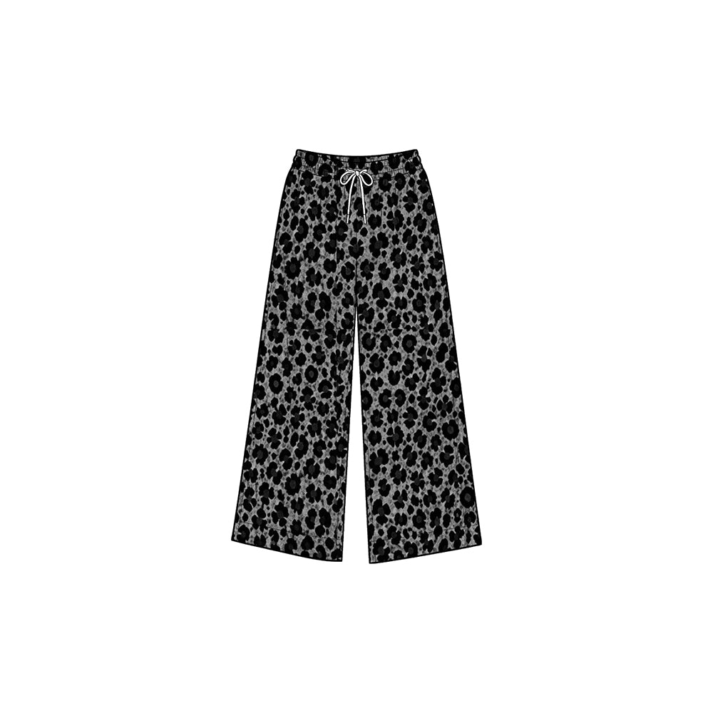 8.31 Preorder P1234 Baby Girls Black Leopard Active Pants