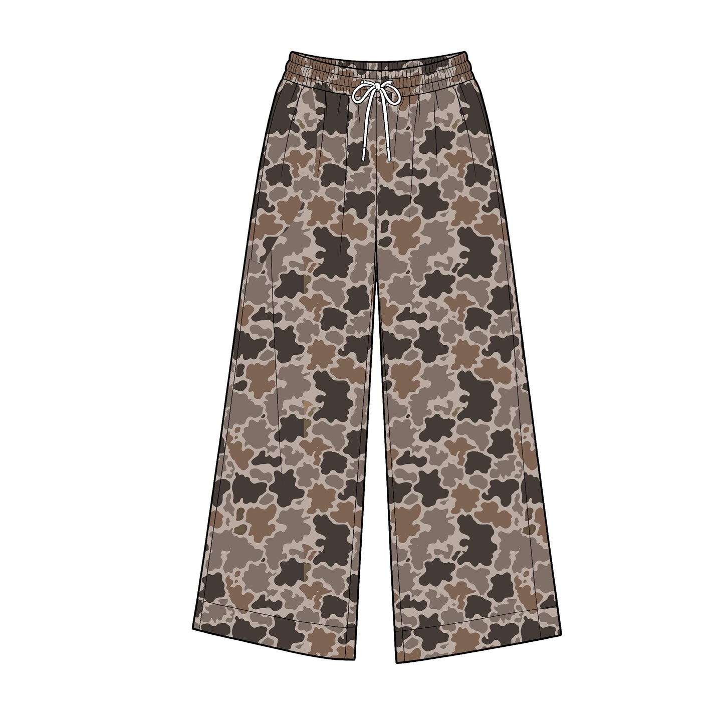 8.31 P1239 Preorder Adult Brown Camo Print Women Bottom Straight Yoga Pants