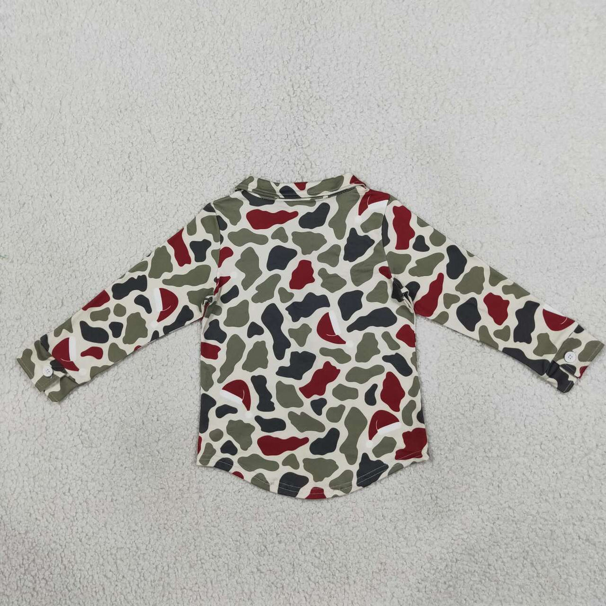 Baby Boys Christmas Camo Long Sleeve Shirt Top
