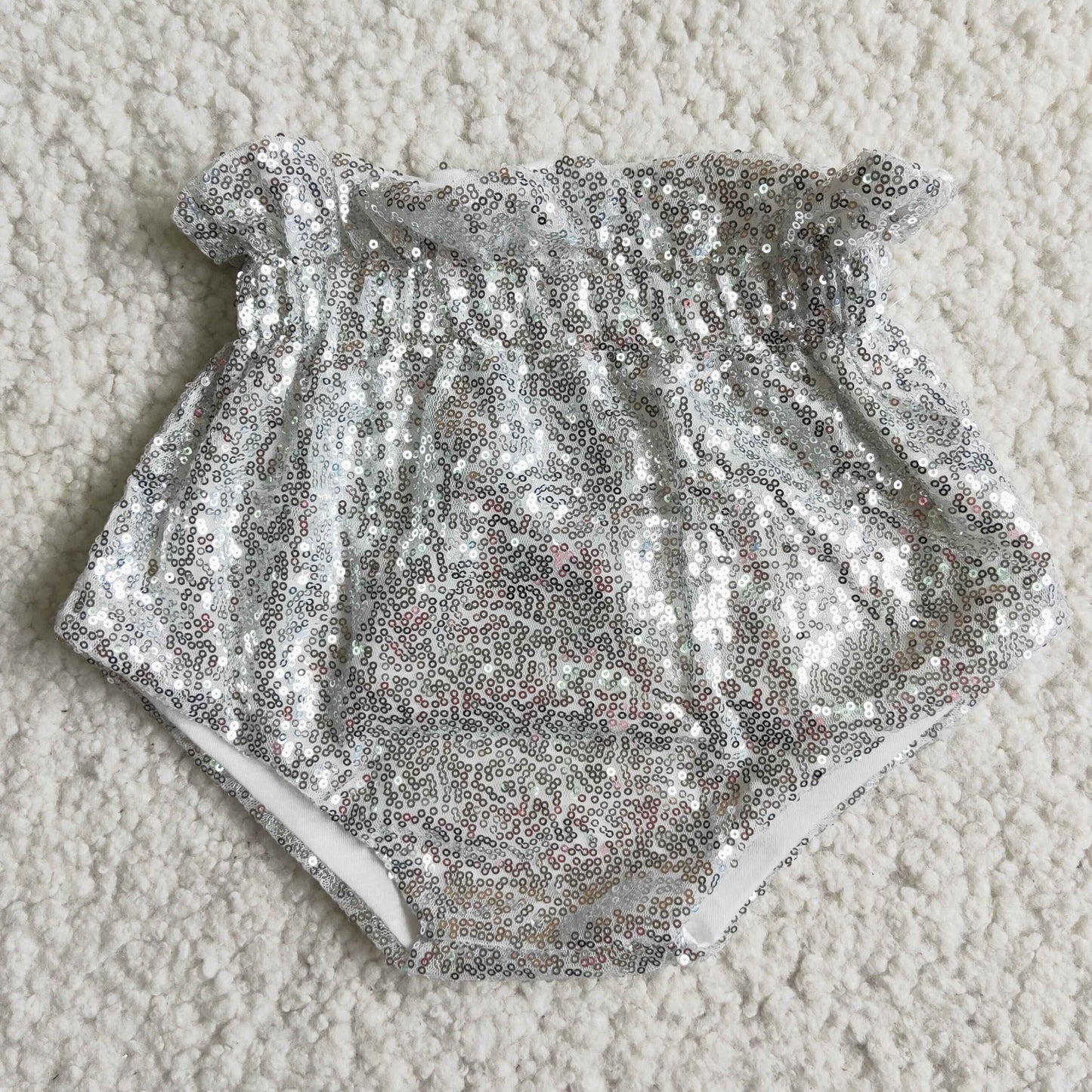 Baby girls sequined bummies