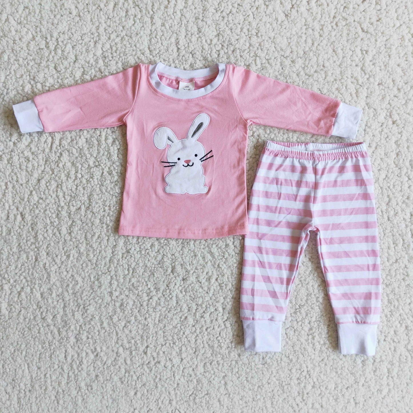 (Promotion)Girls long sleeve bunny pajamas 6 B8-25